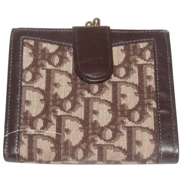 Christian Dior Kisslock Trotter Print Vintage Wallet - Picture 3 of 12
